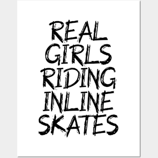 real girls riding inline skates Posters and Art